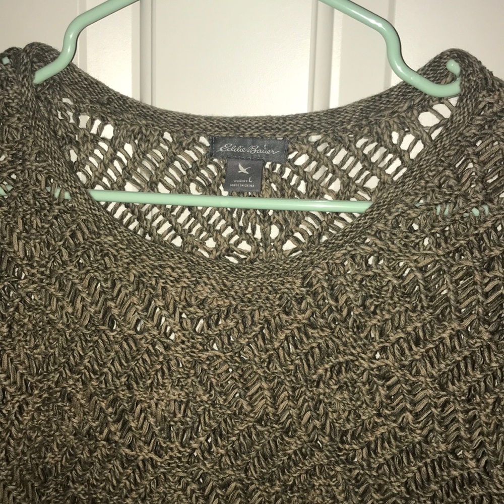 Eddie Bauer gray sweater size Large - Picture 2 of 3